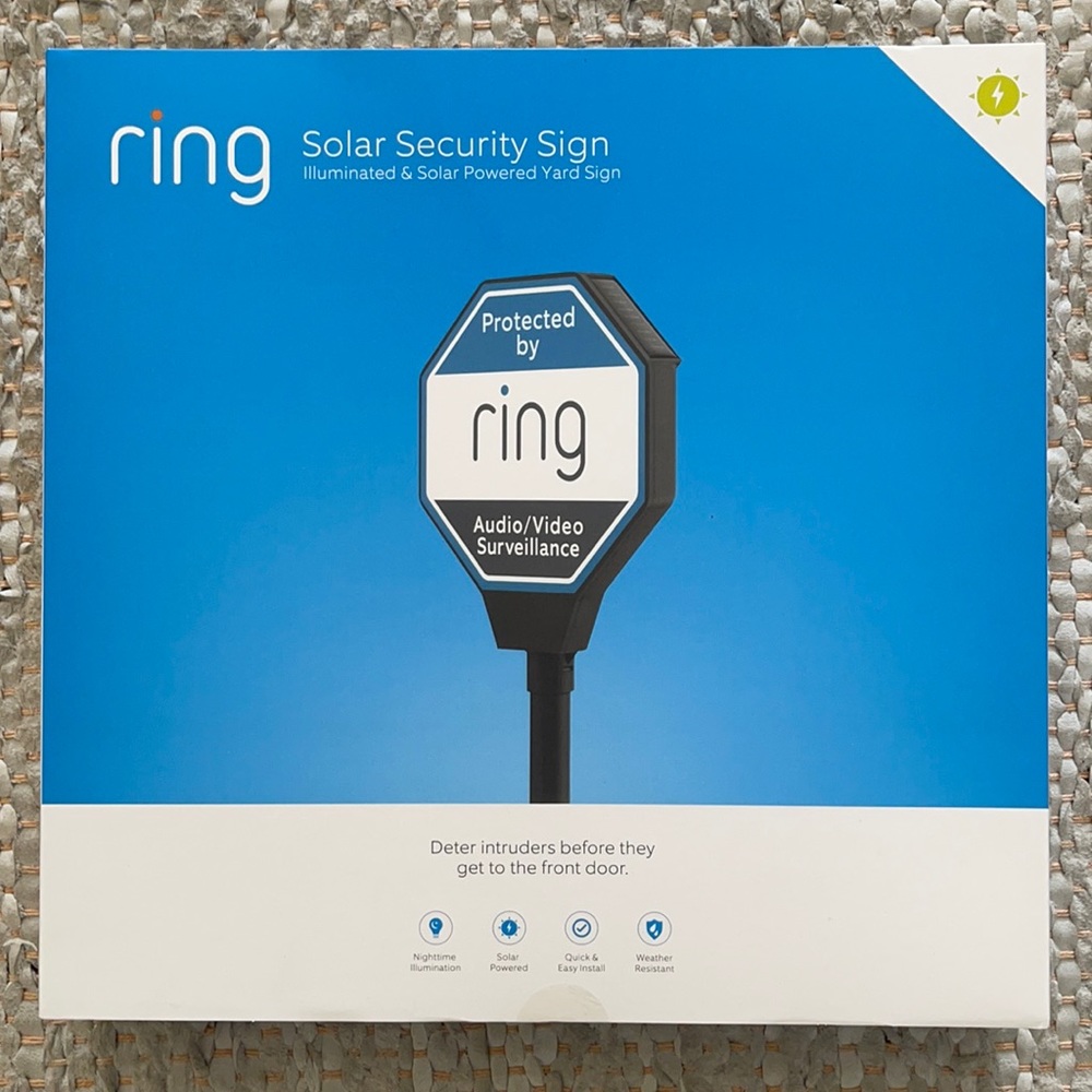 ring Solar Security Yard Sign